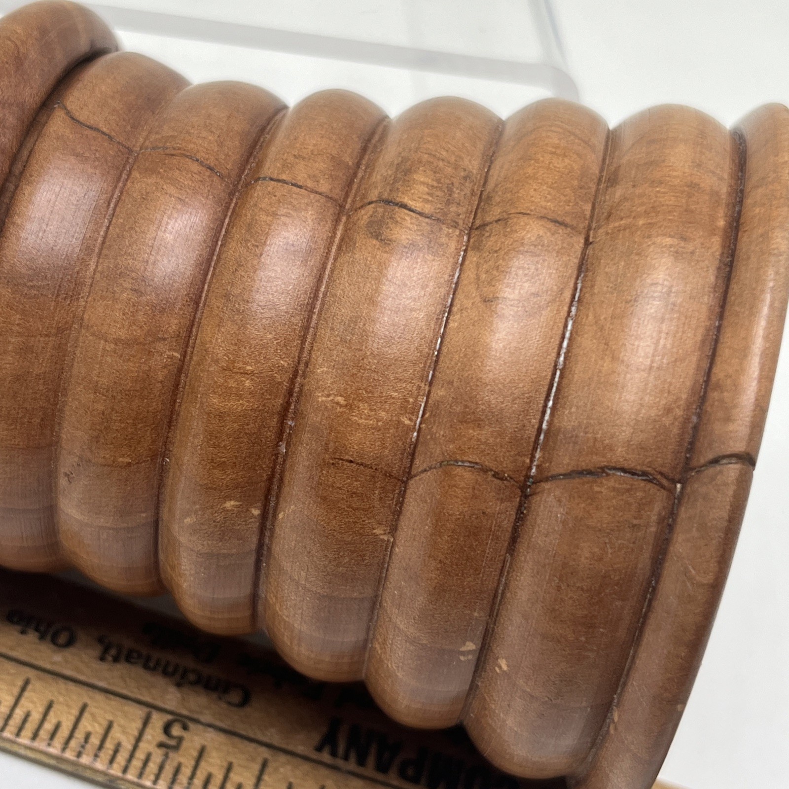 Cherry Hand-turned Box w Lid Signed & Dated 5”
