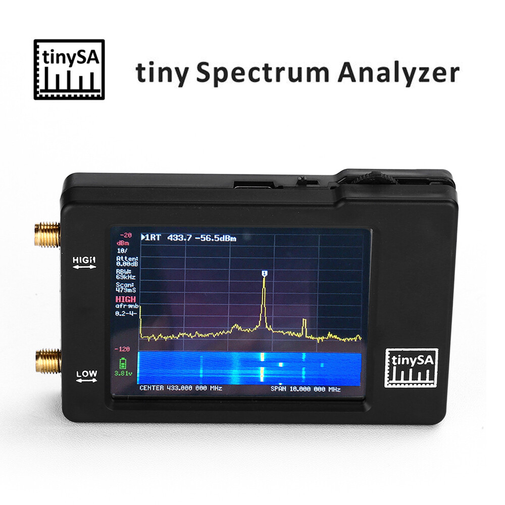 TinySA Handheld Tiny Spectrum Analyzer 2.8 Inch Touch Screen 100KHz to 960MHz