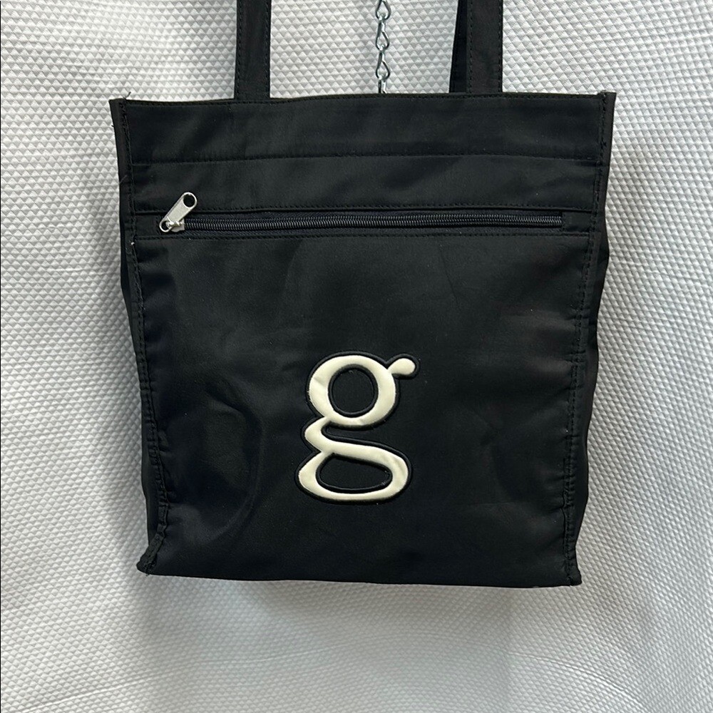 Black Tote Bag with White 'G' Logo
