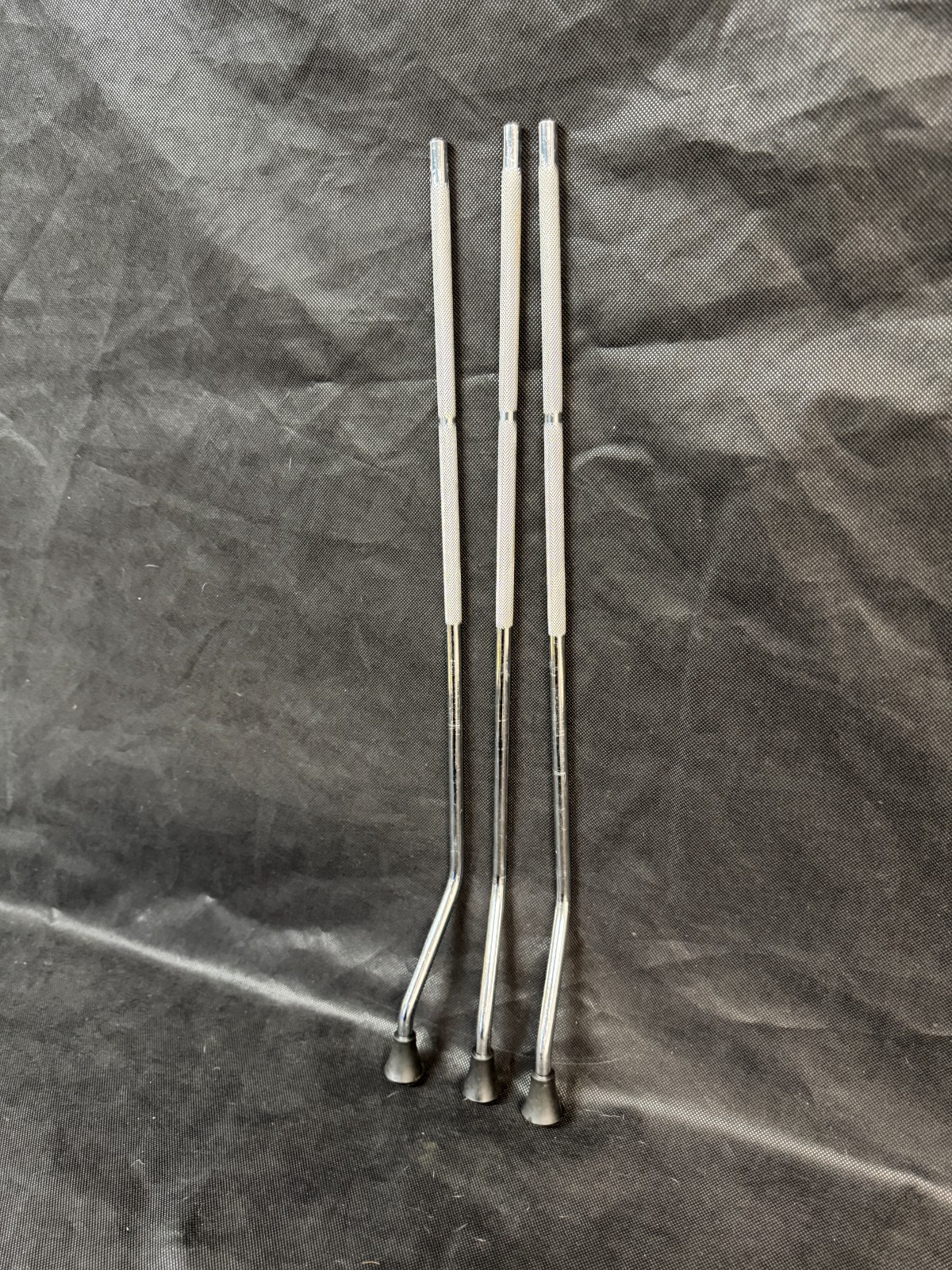 Set of 3 floor tom legs. 21" tall, 10 mm thick. Percussion Plus, Ludwig?
