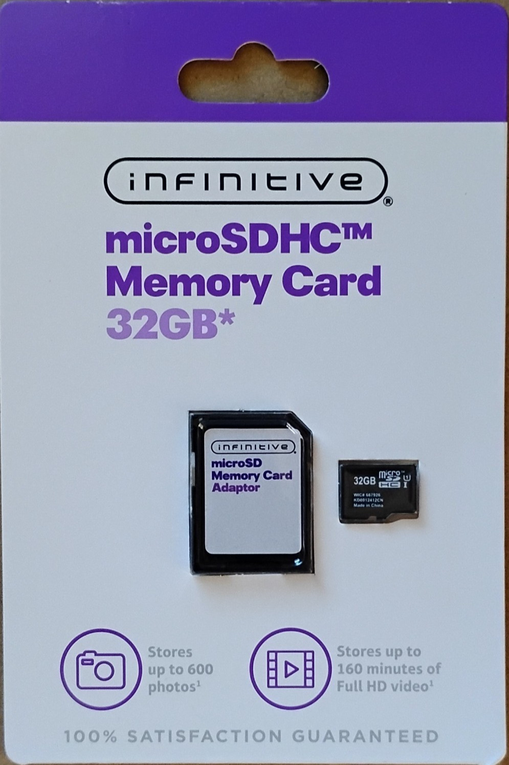 Infinitive 32GB microSDHC Memory Card | Includes SD Adapter – Stores Photos & HD