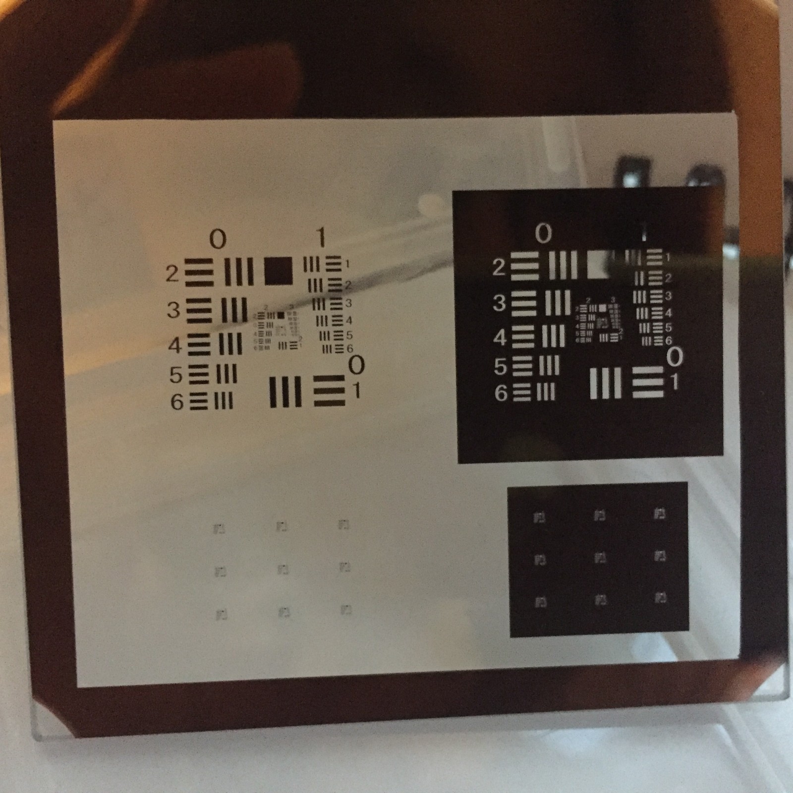 Glass Slide contrast Resolution Targets Stage Board MIL-S-150A 1951 USAF