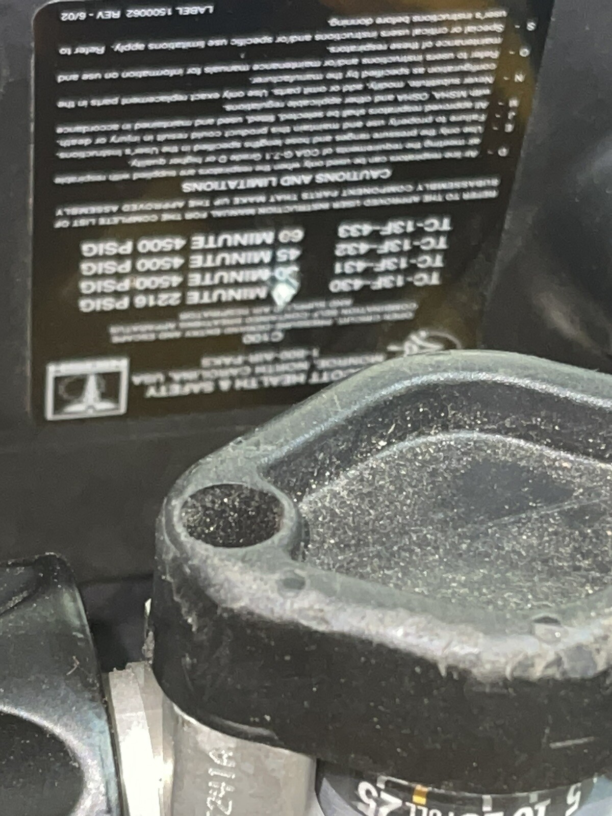 Scott SCBA tank with carrier
