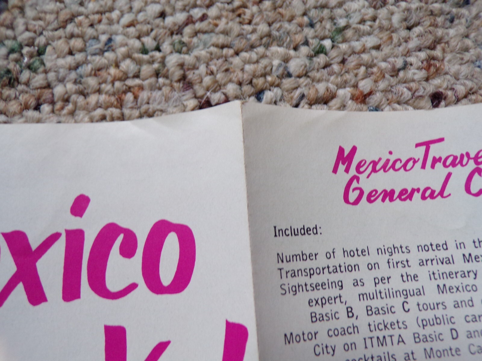 1962 - 63 Go Basic Mexico on a Shoe String Information Pamphlet