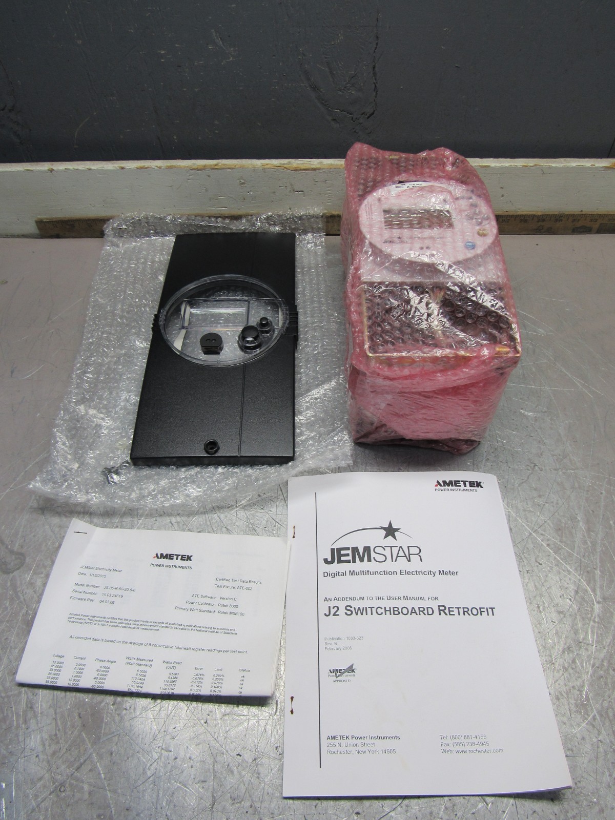 AMETEK JEMSTAR J2 SWITCHBOARD RETROFIT METER JS-05Q6020-56 NEW SURPLUS !!