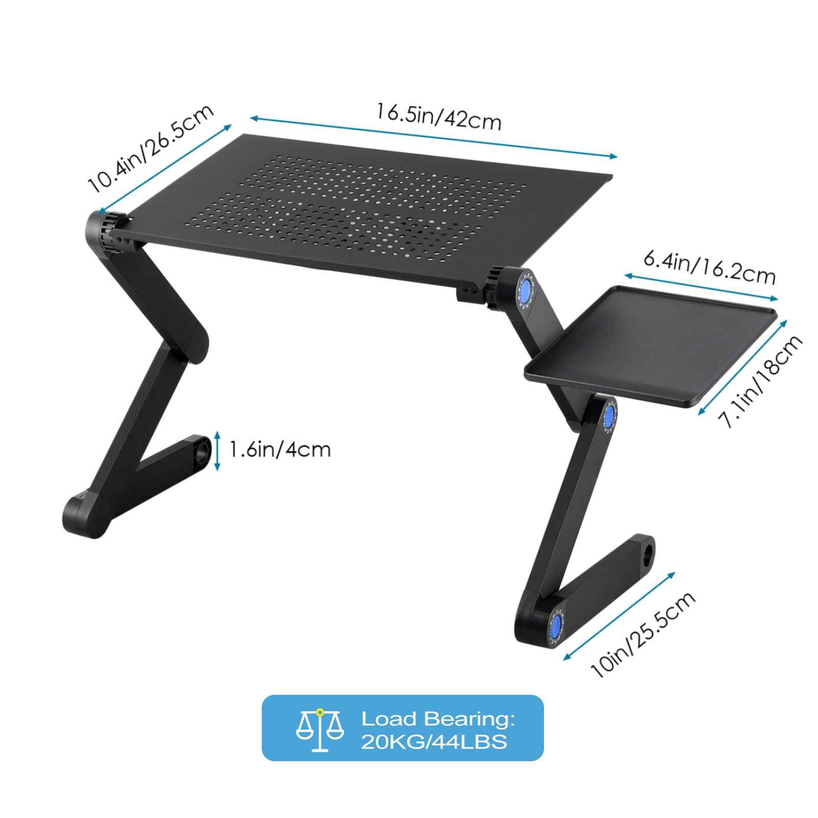 360° Adjustable Foldable Laptop Stand Table Sofa Bed Tray Notebook Computer Desk
