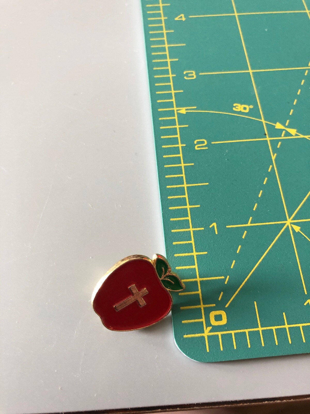 Vintage Apple With Cross Pin