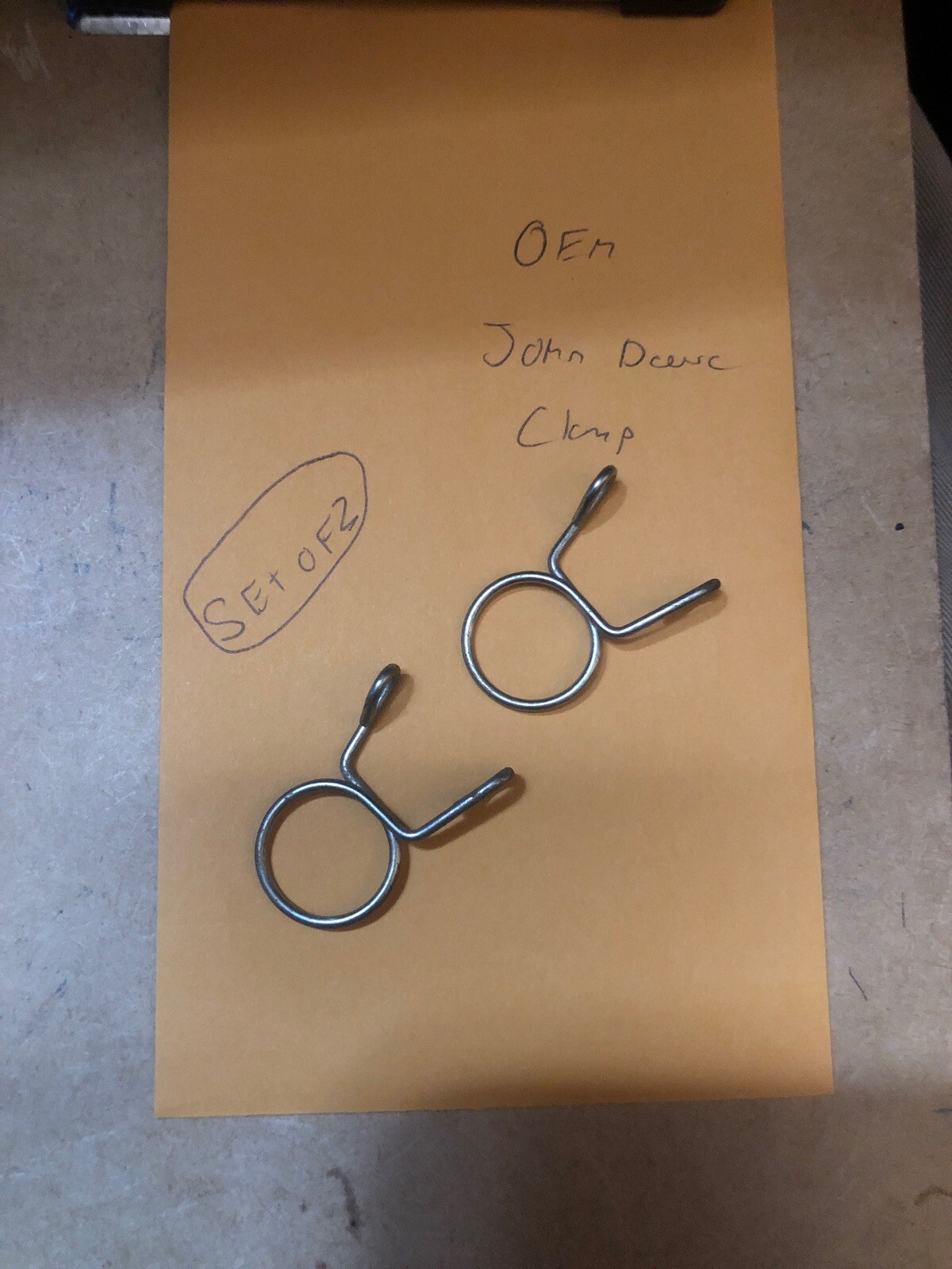 John Deere Kawasaki Original Equipment Clamp M77734 92170-2002 SET OF 2