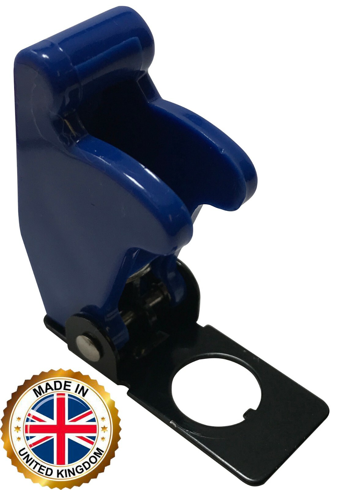 (2) Blue Flip Up Toggle Switch Guard Safety Cover - Aircraft Style - UK Made