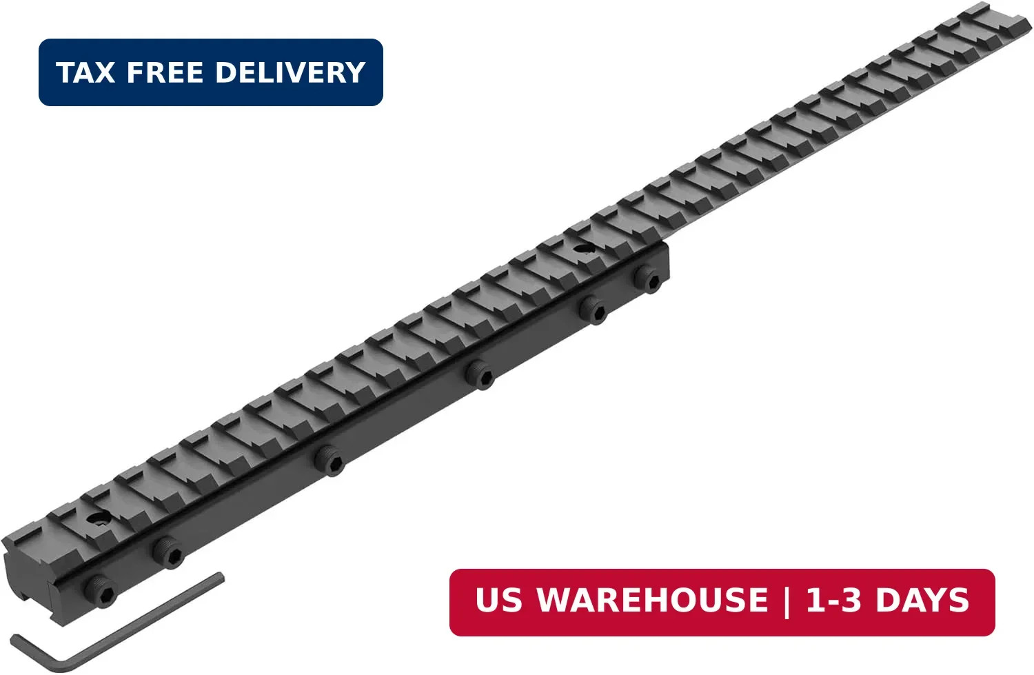 34 Slots 11mm to 21mm Extended Dovetail to Picatinny Rail Adapter, 3/8" to 7/8"