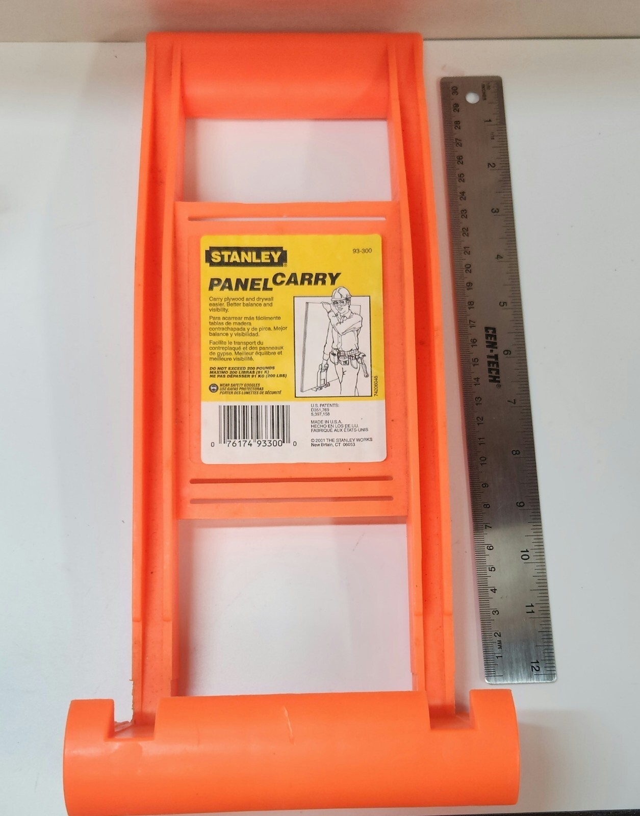 Stanley Panel Tool to Carry 4x8 Sheet Drywall or Wood Board Orange 93-300