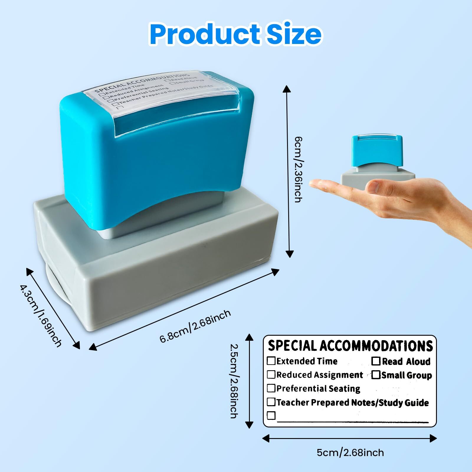 Special Accommodations Self Inking Stamp for Teachers SPED Modifications Rubb...