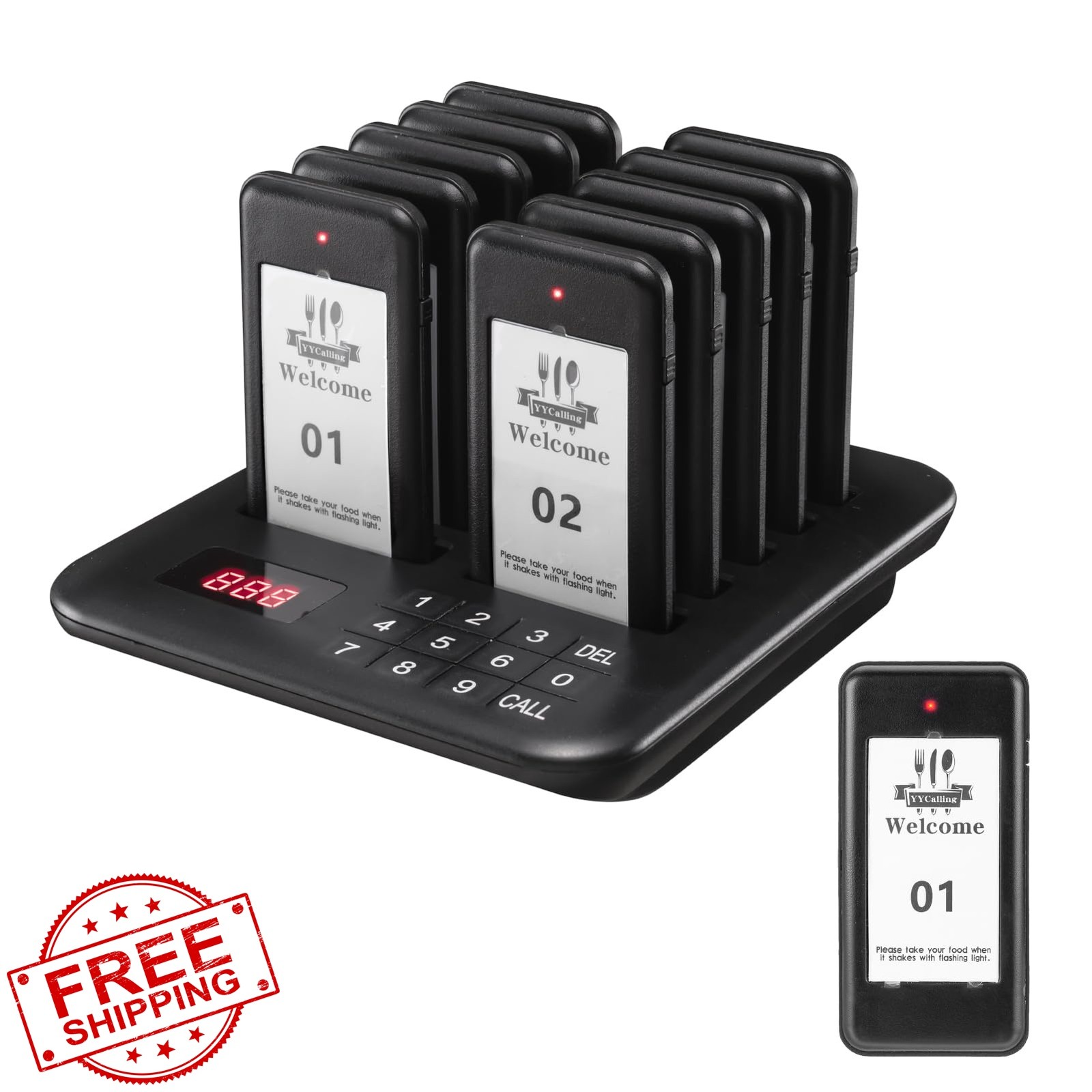 YYCALLING 10 Guest Pagers Black