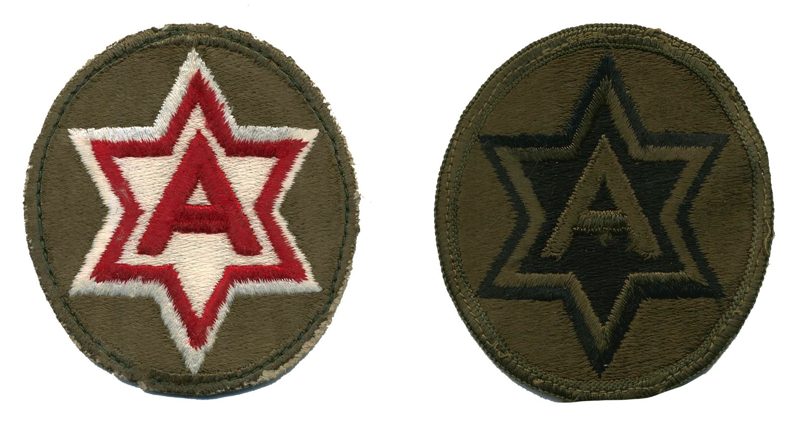 6th / Sixth  Army Color and Subdued Patches  L052