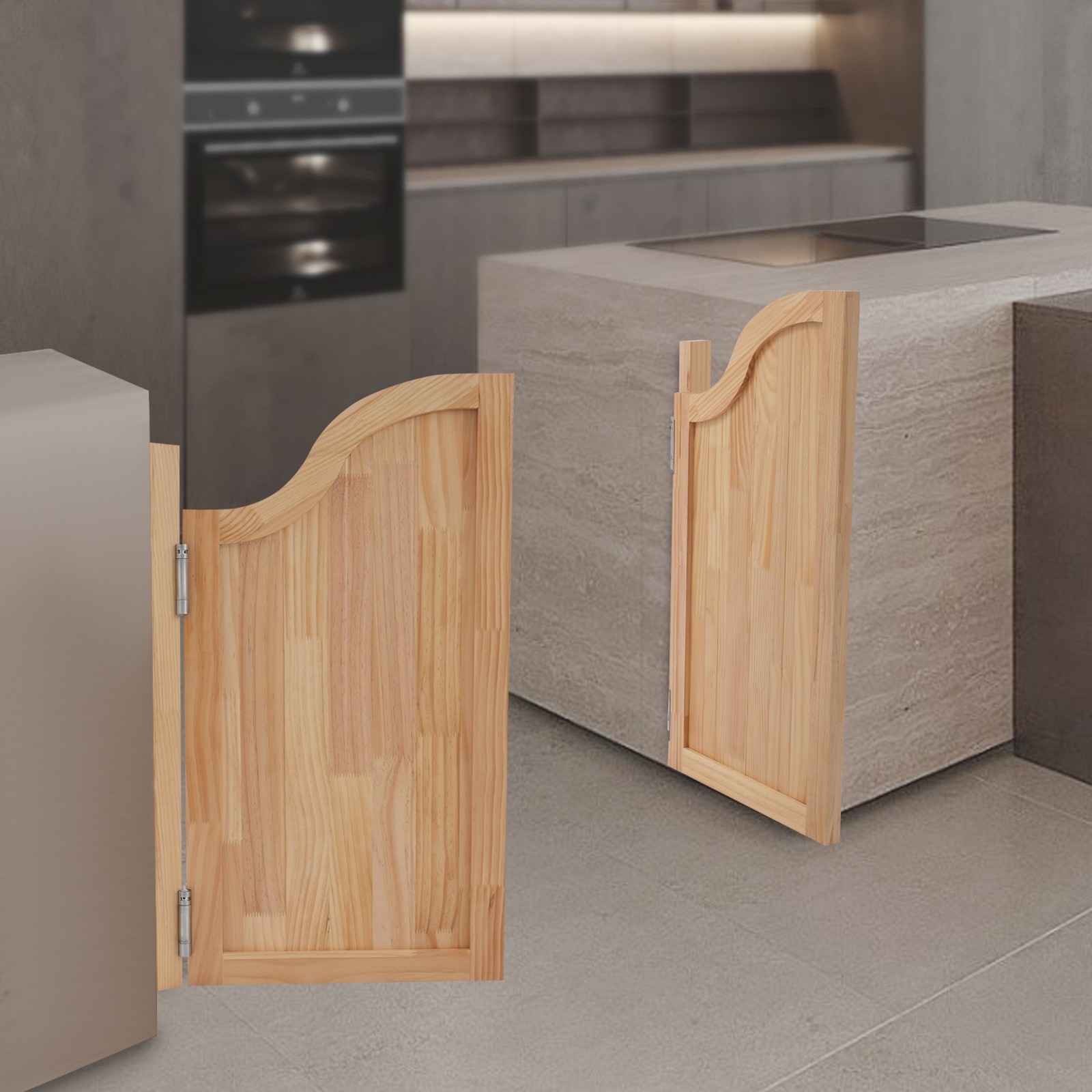 Partition Door 100*90cm/39.37*35.43in for Shop Entrance Partition Decor Door