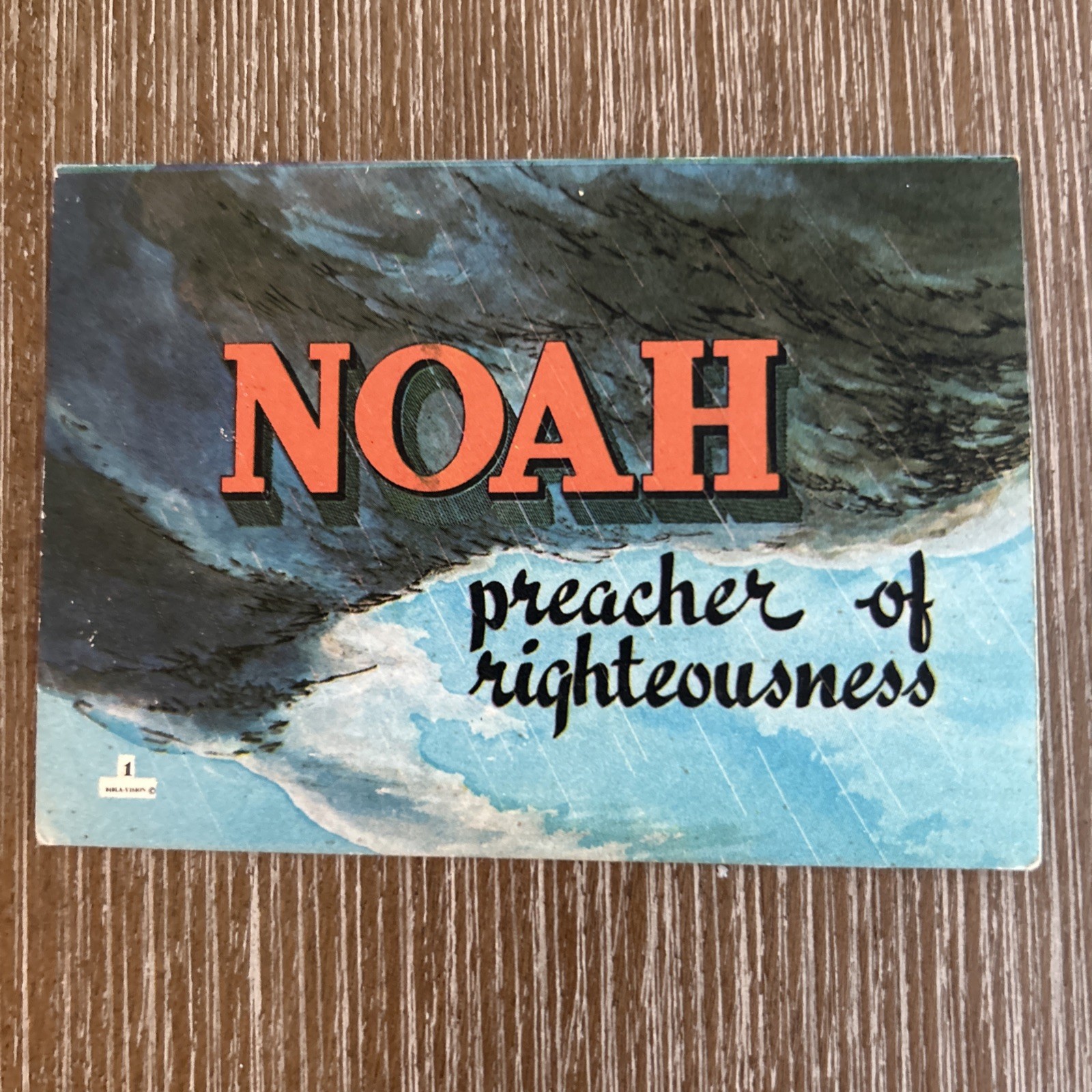 Vintage Noah Preacher of Righteousness Teaching Cards. #’s 1,2,3,4,6,7 & 8.