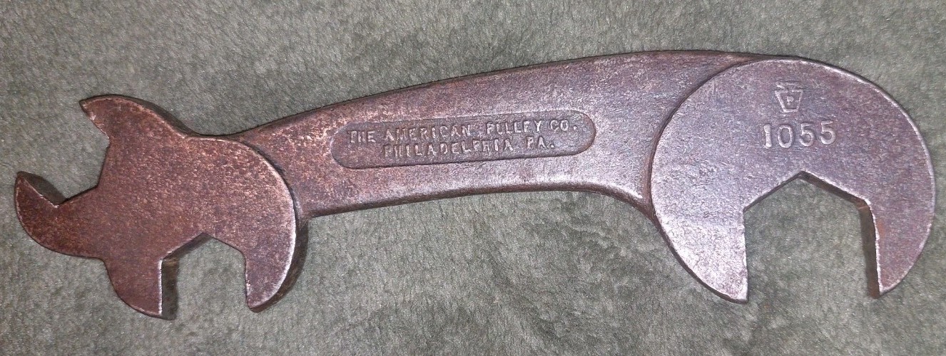 Vintage American Pulley Co. wrench, Philadelphia PA. USA #1055 Open End Wrenches