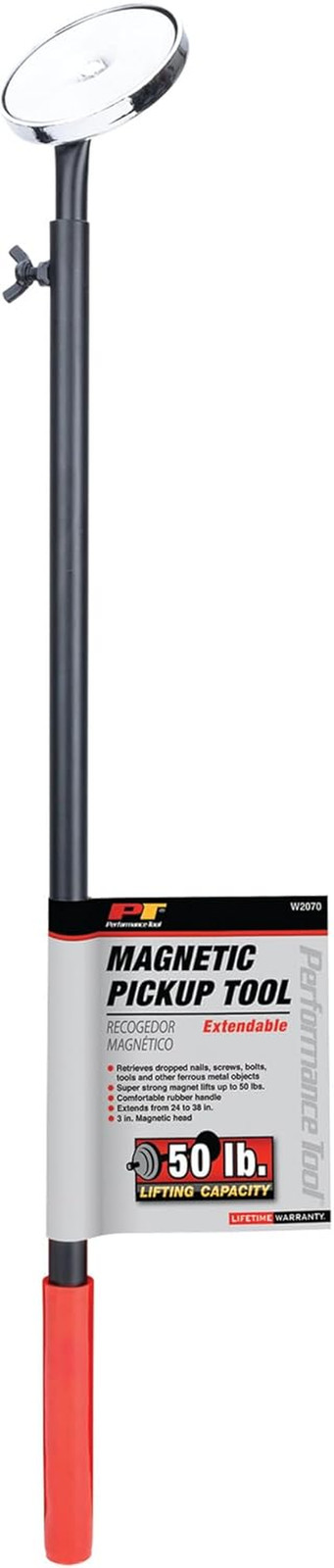 W2070 50-Pound Extendable Magnetic Pickup Tool for Retrieving Heavy Items