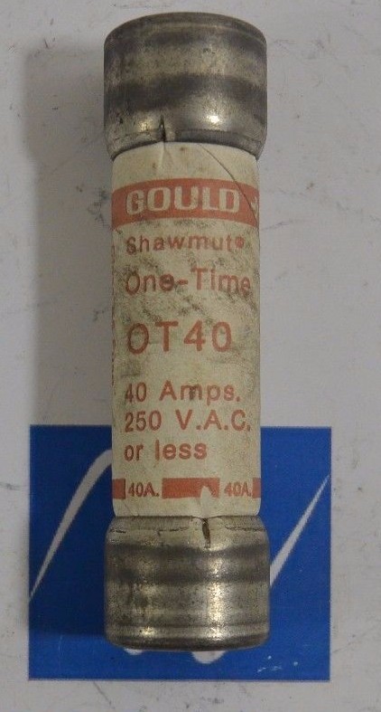 GOULD OT40 ONE TIME 40 AMP FUSE - USED - lot of 3