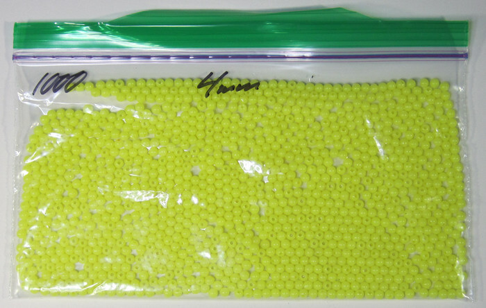 1000 4mm Chartreuse Round plastic beads CREATE YOUR OWN WALLEYE RIGS bobber stop