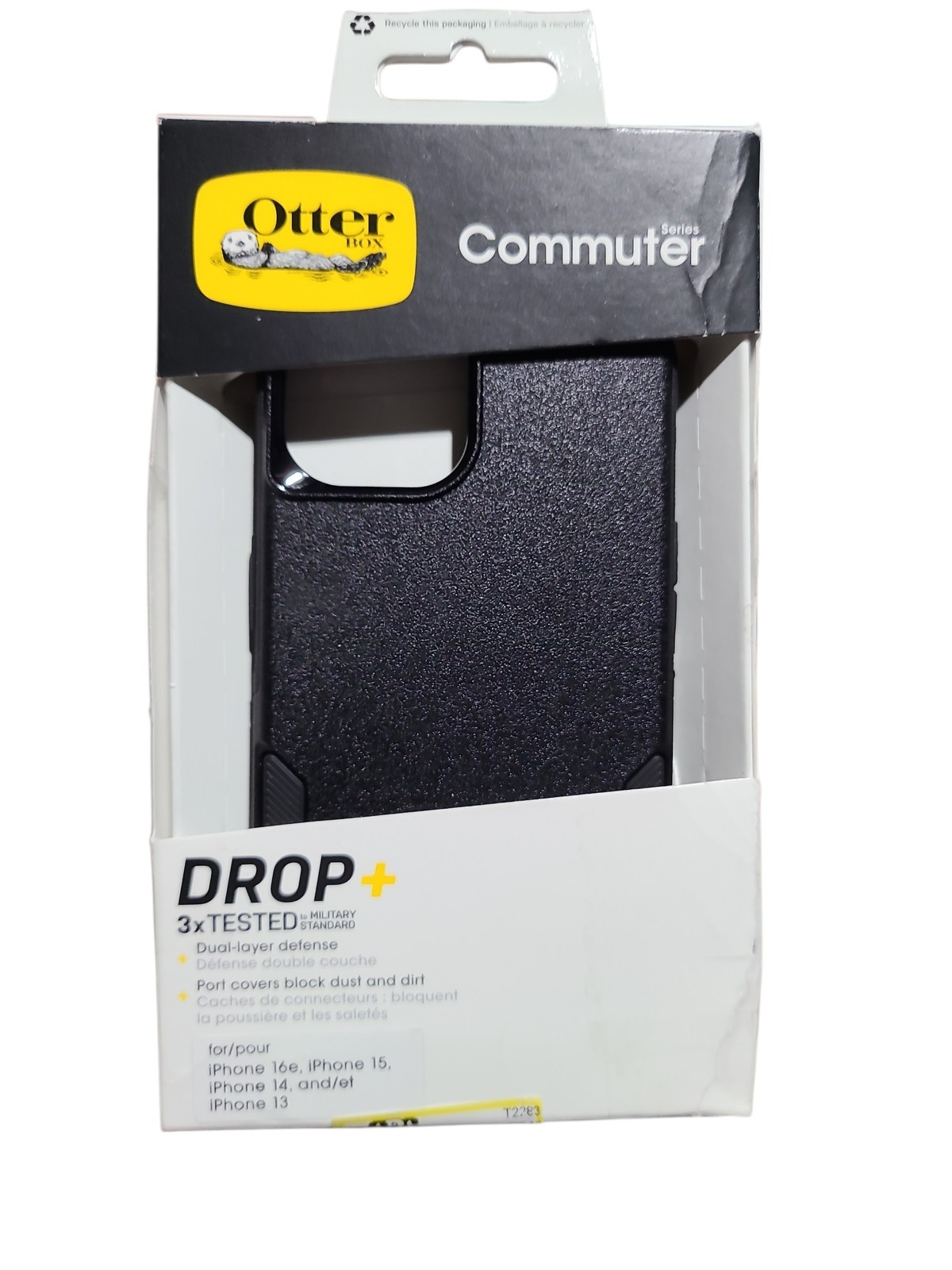OtterBox Apple iPhone  16e, 15, 14, & 13 Commuter Series Case Slim - Black