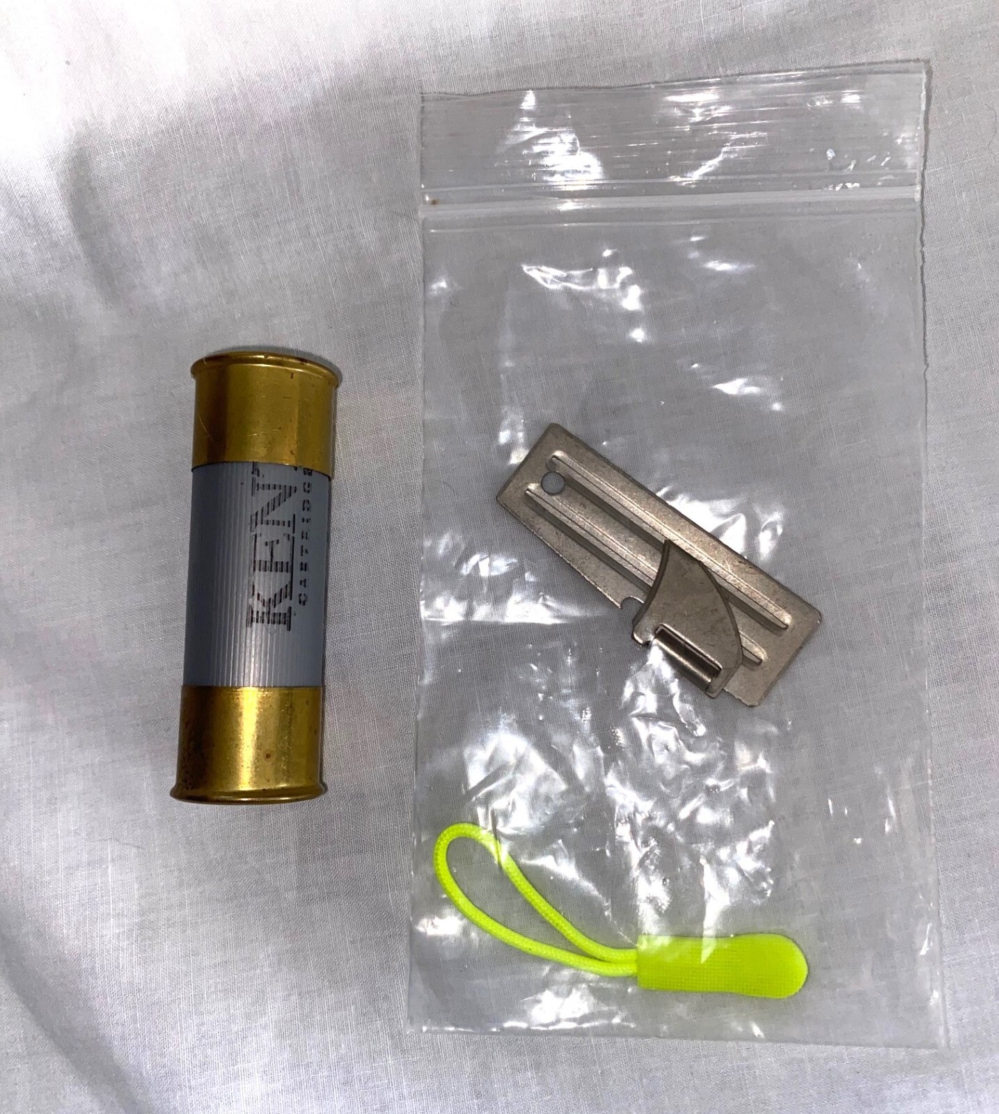 P-38 P38 Can Opener & DIY 12 ga. shell waterproof Match Container camping stuff