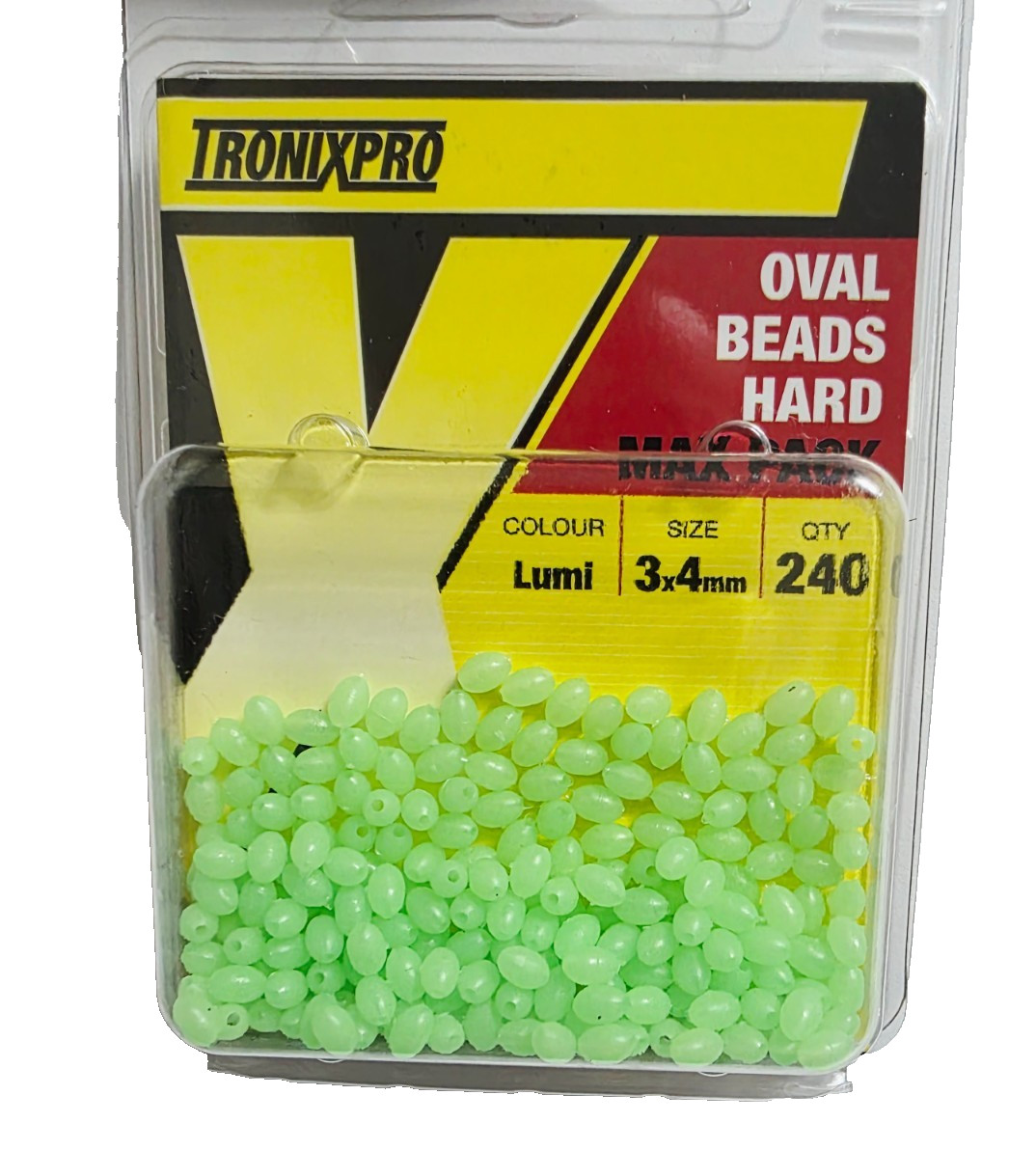 Tronix Pro Oval Beads Hard - Max Pack | 3 x 4mm | Luminous - 240 Pack - MP102