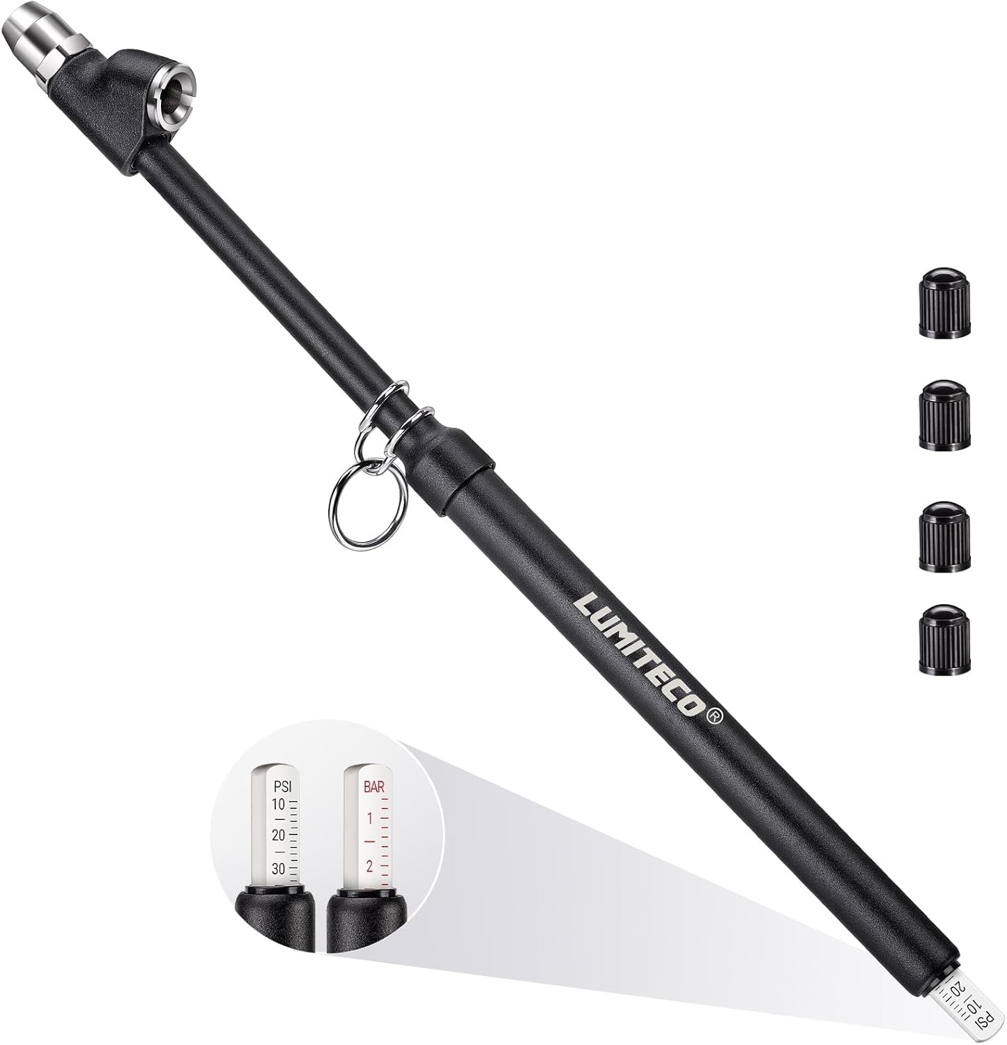 12'' Dual Head Tire Pressure Gauge, Heavy Duty Truck Tire Gauge Range 10-150PSI