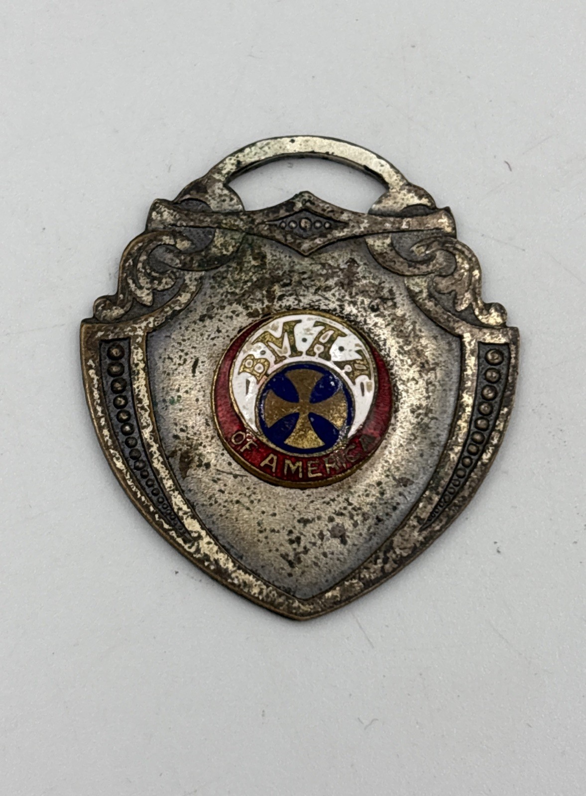 Antique Baptist Missionary Assoc of America BMAA Relgious Enameled Watch Fob