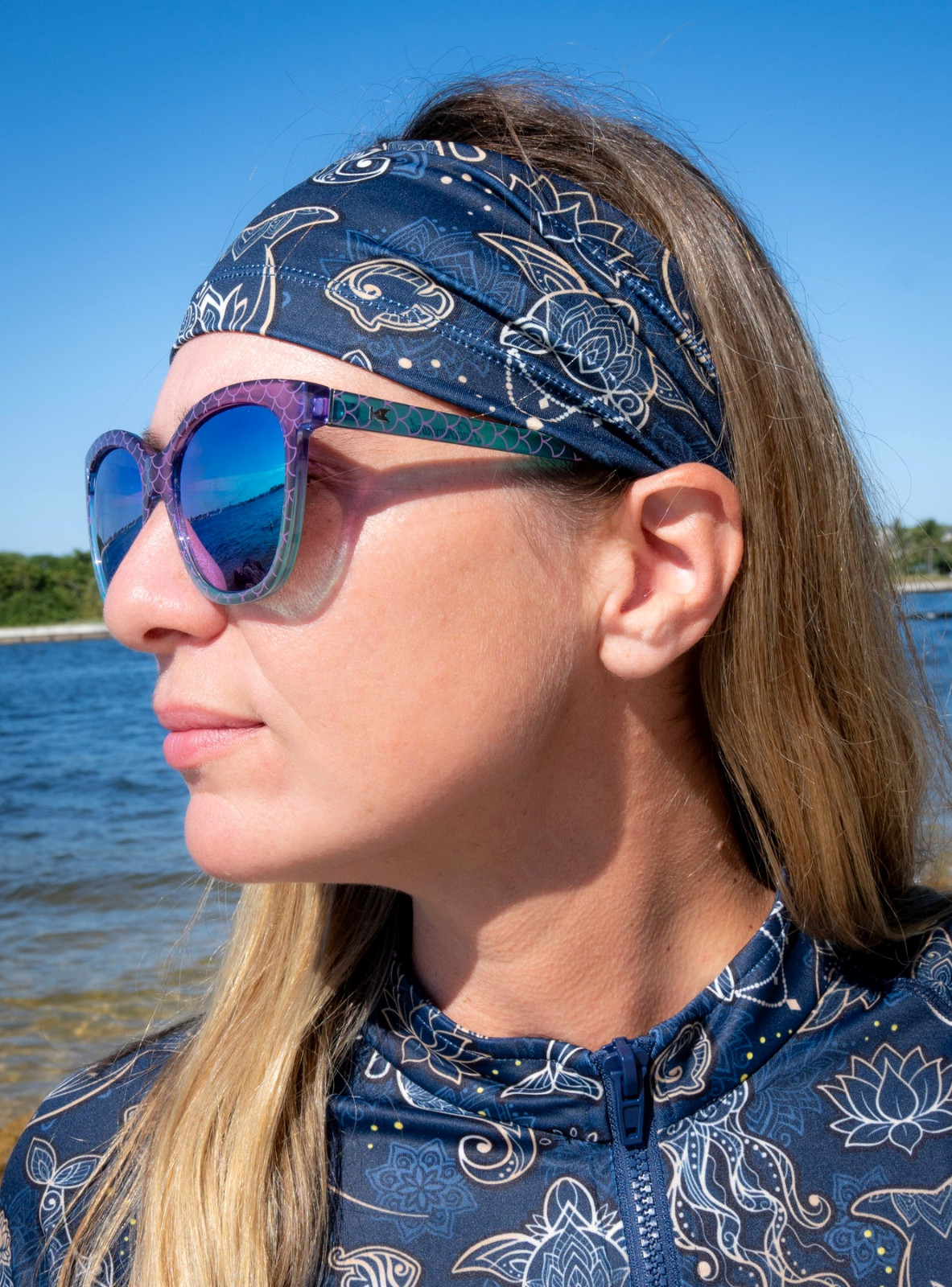 Spacefish Army Scuba Headband - Ocean Mandala