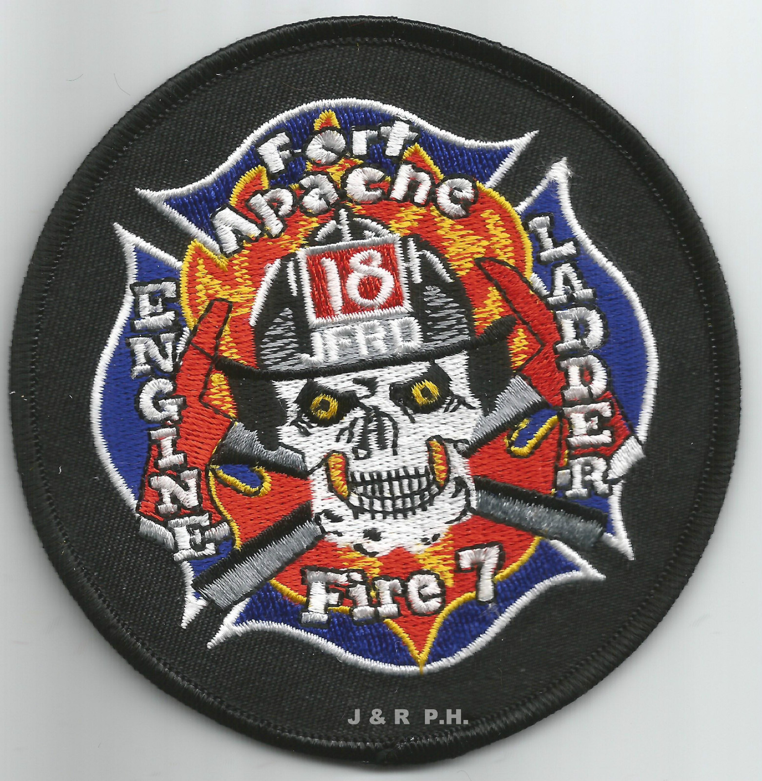 Jacksonville  Station-18, Florida  "Fort Apache"  (4" round size)  fire patch