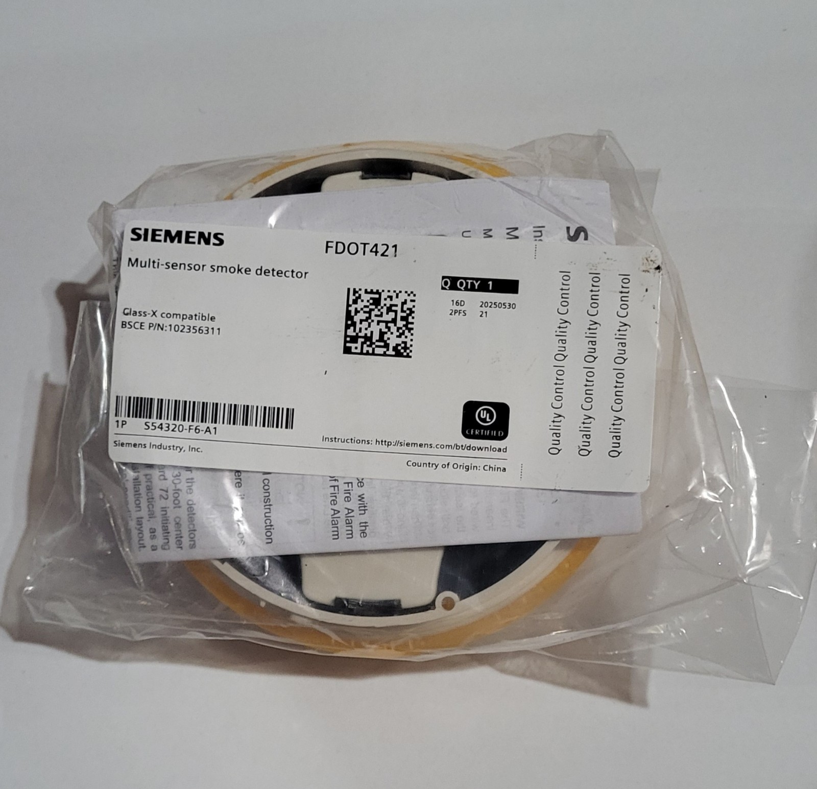 Siemens FDOT421 / S54320-F6-A1 Multi-Sensor Smoke Detector FREE SHIPPING