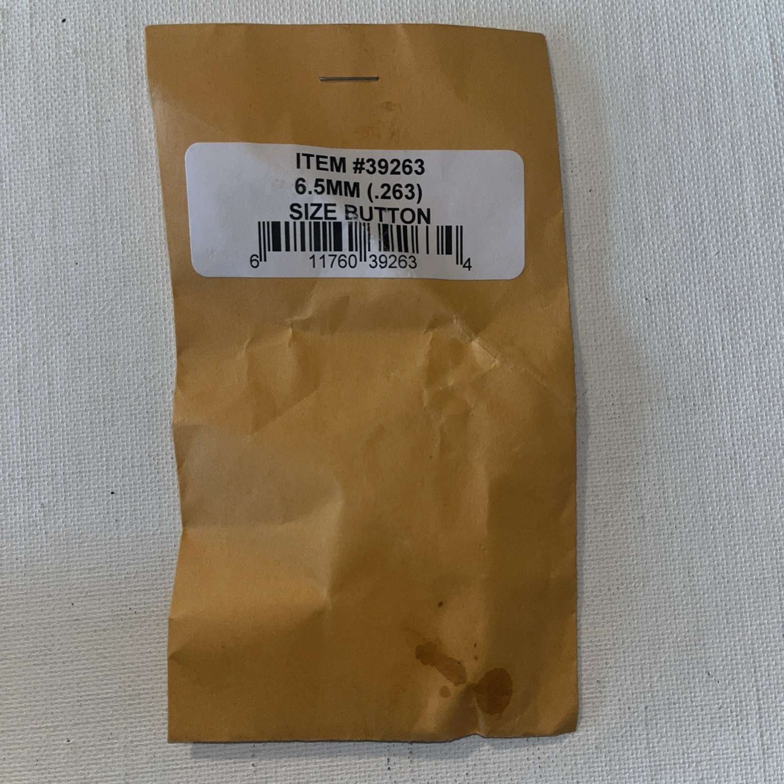 39263 REDDING  26 CALIBER 6.5MM STEEL SIZE BUTTON - NEW