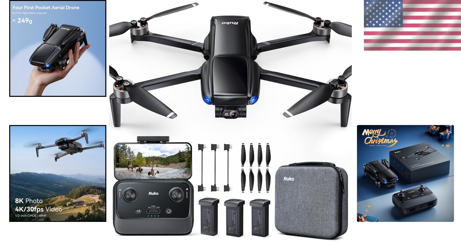 Lightweight U11MINI 4K Drone with Enhanced Safety Features & Long Flight Time