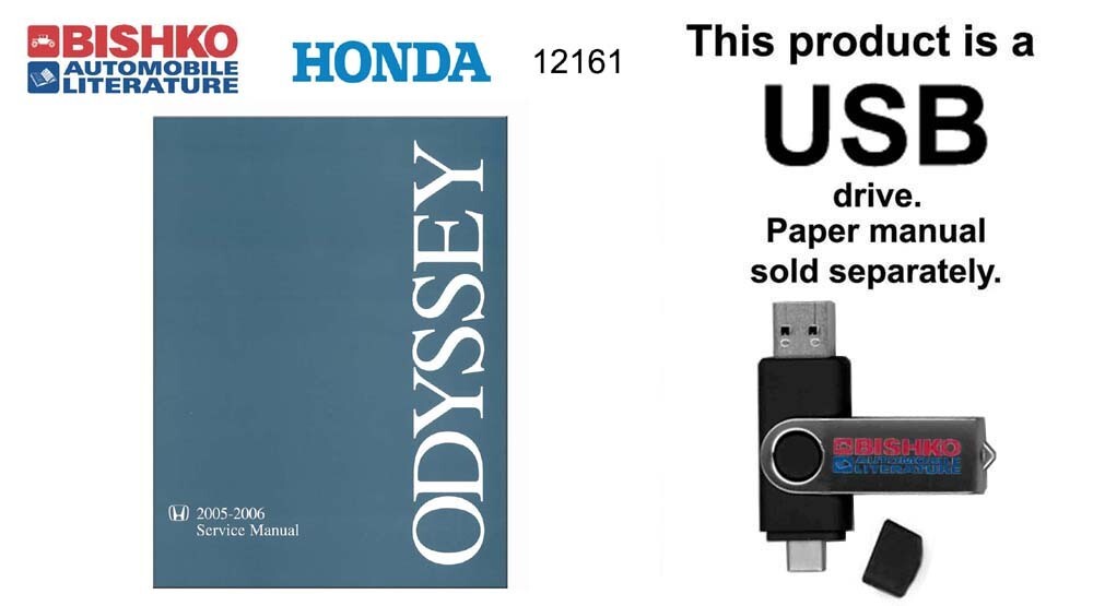 2005-2006 Honda Odyssey Factory Shop Service Manual USB Drive
