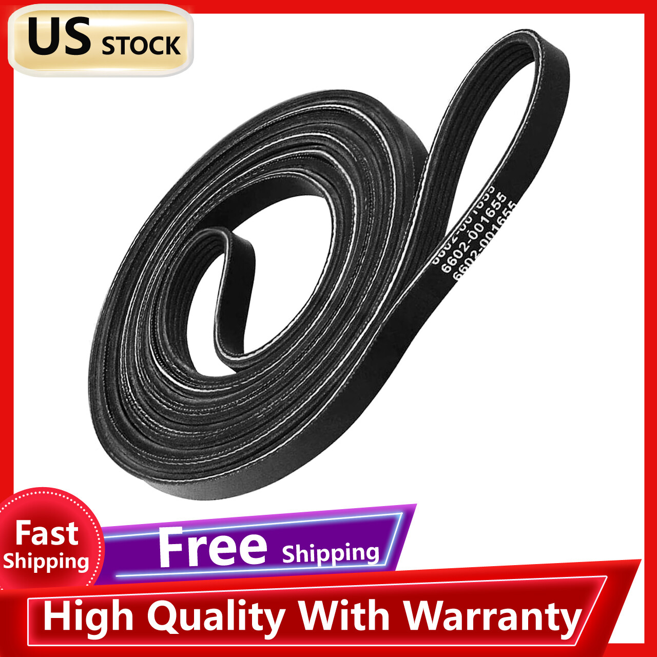 6602-001655 5ph2337 Dryer Drum Belt Parts for Samsung/Whirlpool/Kenmore Dryer