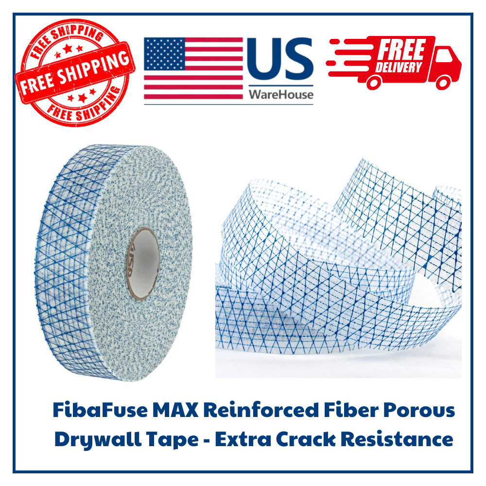 FibaFuse MAX Reinforced Fiber Porous Drywall Tape - Extra Crack Resistance