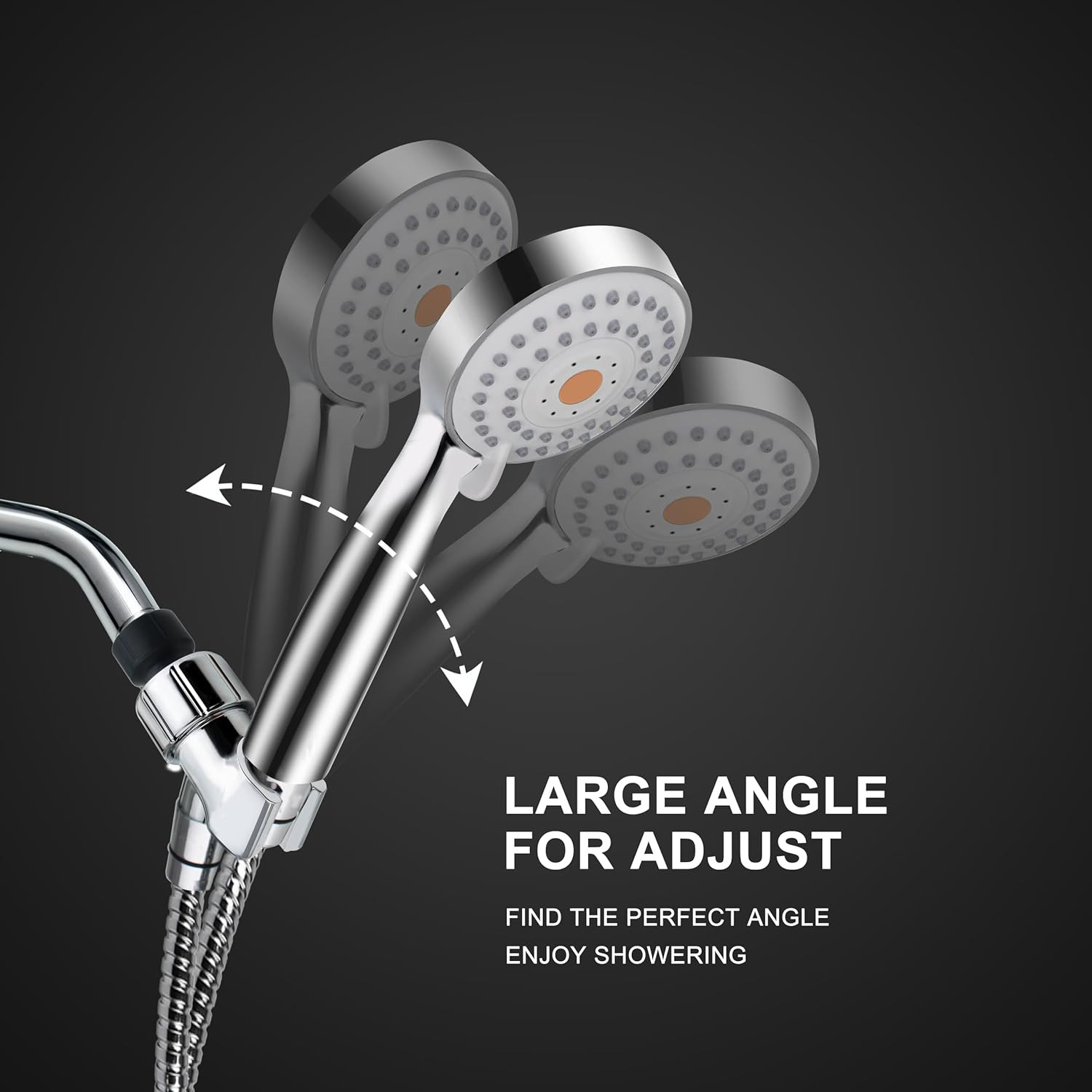 High Pressure Handheld Shower, Power Boost Resists Low Flow, Chrome | against We