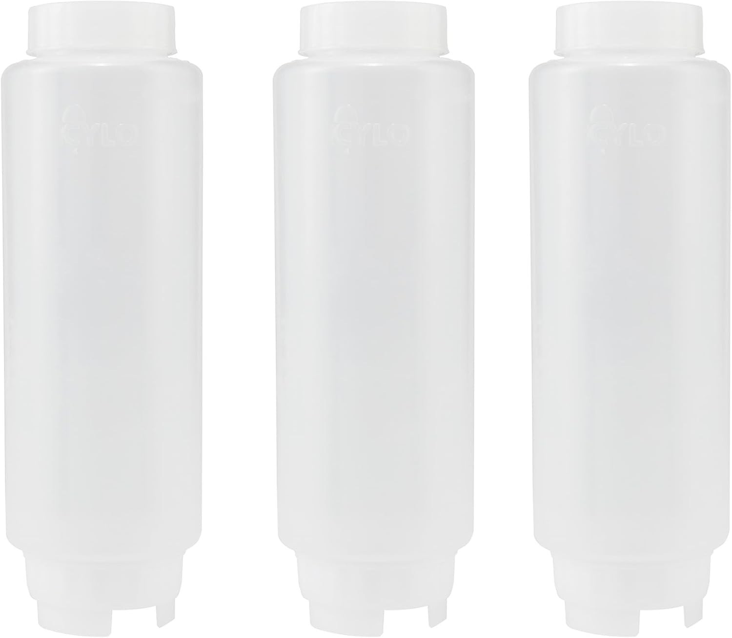 3 Pc Creative Mark Cylo FIFO Squeeze Bottles 20oz Inverted for Food Paint Bottle
