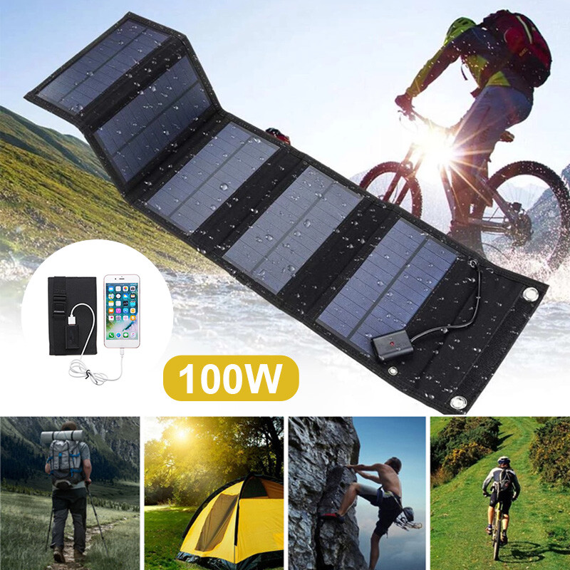 PFCTART USB Portable Charger Panel Solar Power Bank for Cell Phone Waterproof