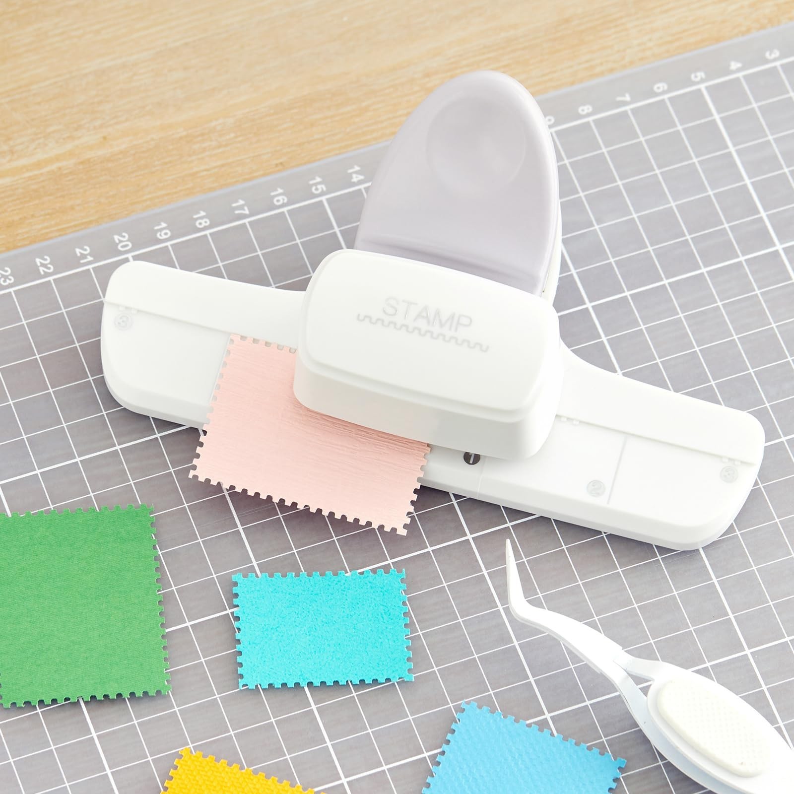 Stamp Puncher - Adjustable Postage Stamp Border Punch Stamp Shaped Paper Punc...