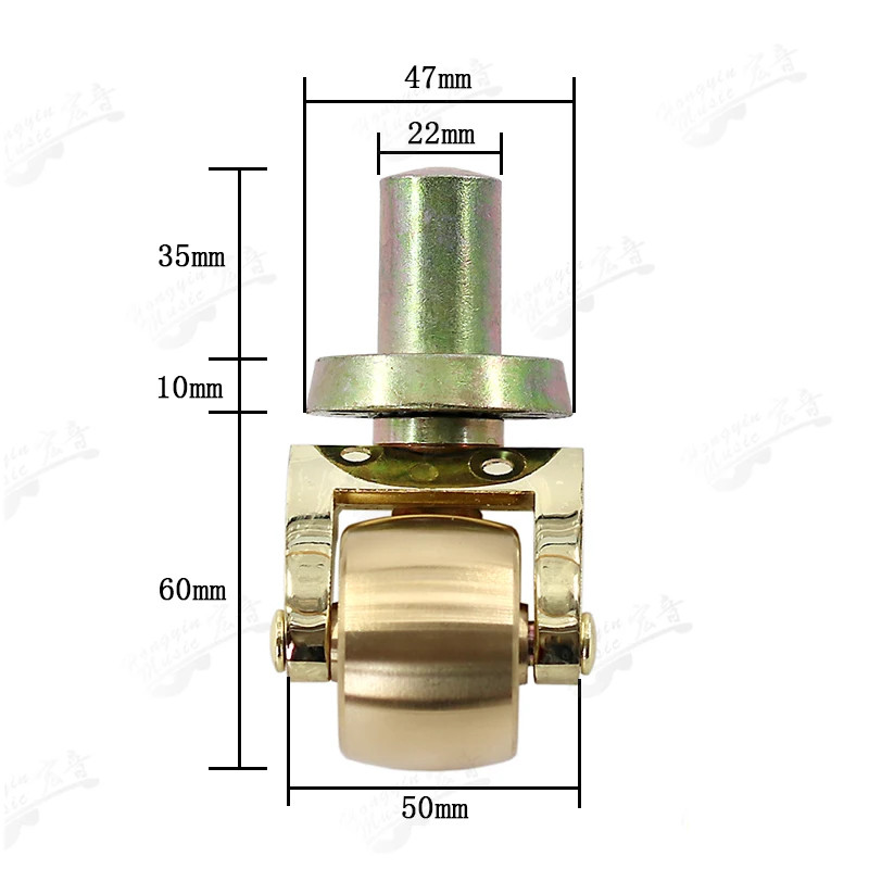 1PC Quality Piano Spare Parts Grand Piano Brass Casters Piano Wheels