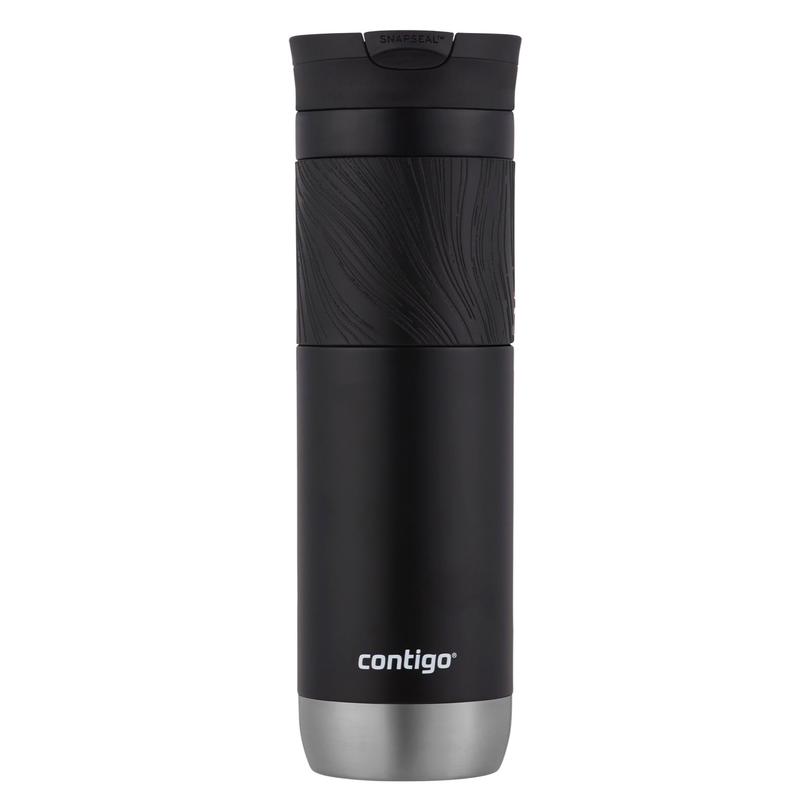 2.0 Stainless Steel Travel Mug with SNAPSEAL Lid and Grip, Black, 24oz