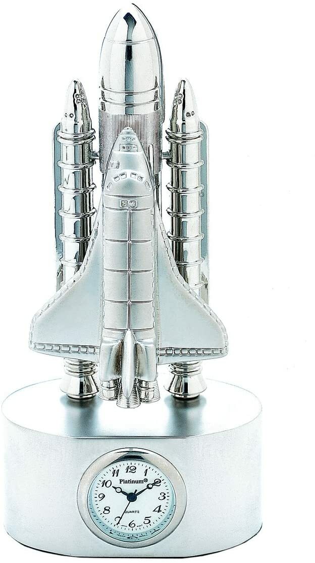 Sanis Space Shuttle Metal Desk Clock - Silver