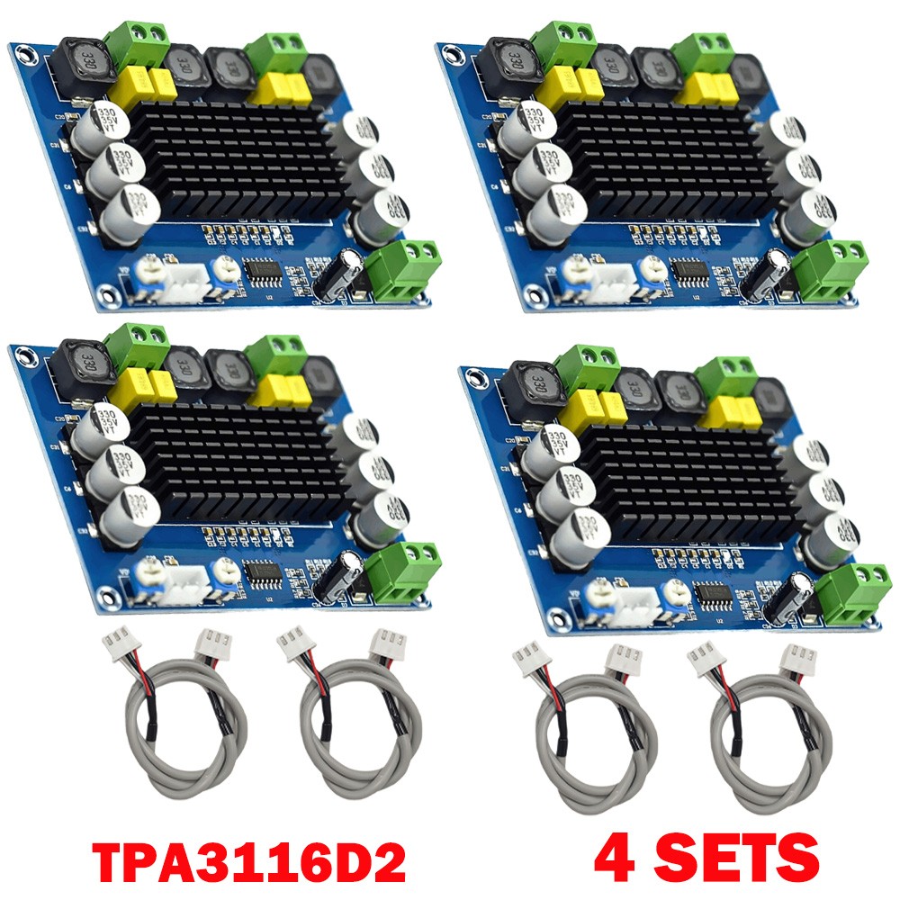 4Sets TPA3116D2 120W+120W Dual Channel Digital Audio Power Amplifier Board US
