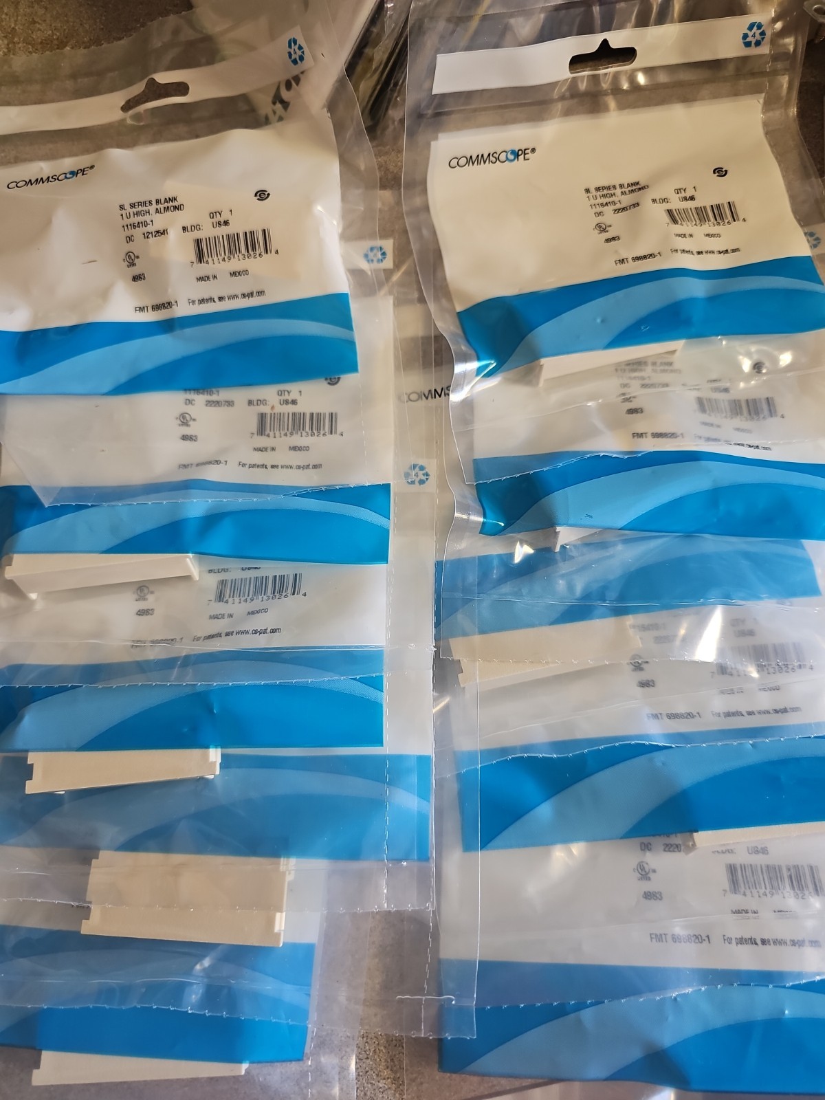1116410-1 AMP SL Series Module Blank, 1-Unit, Almond - QUANTITY OF 10