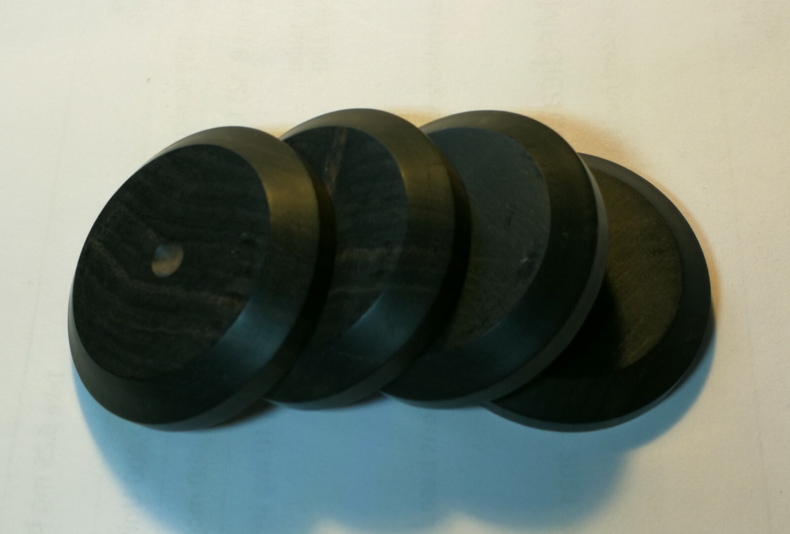 Large Black Wood Amplifier Isolation Pads