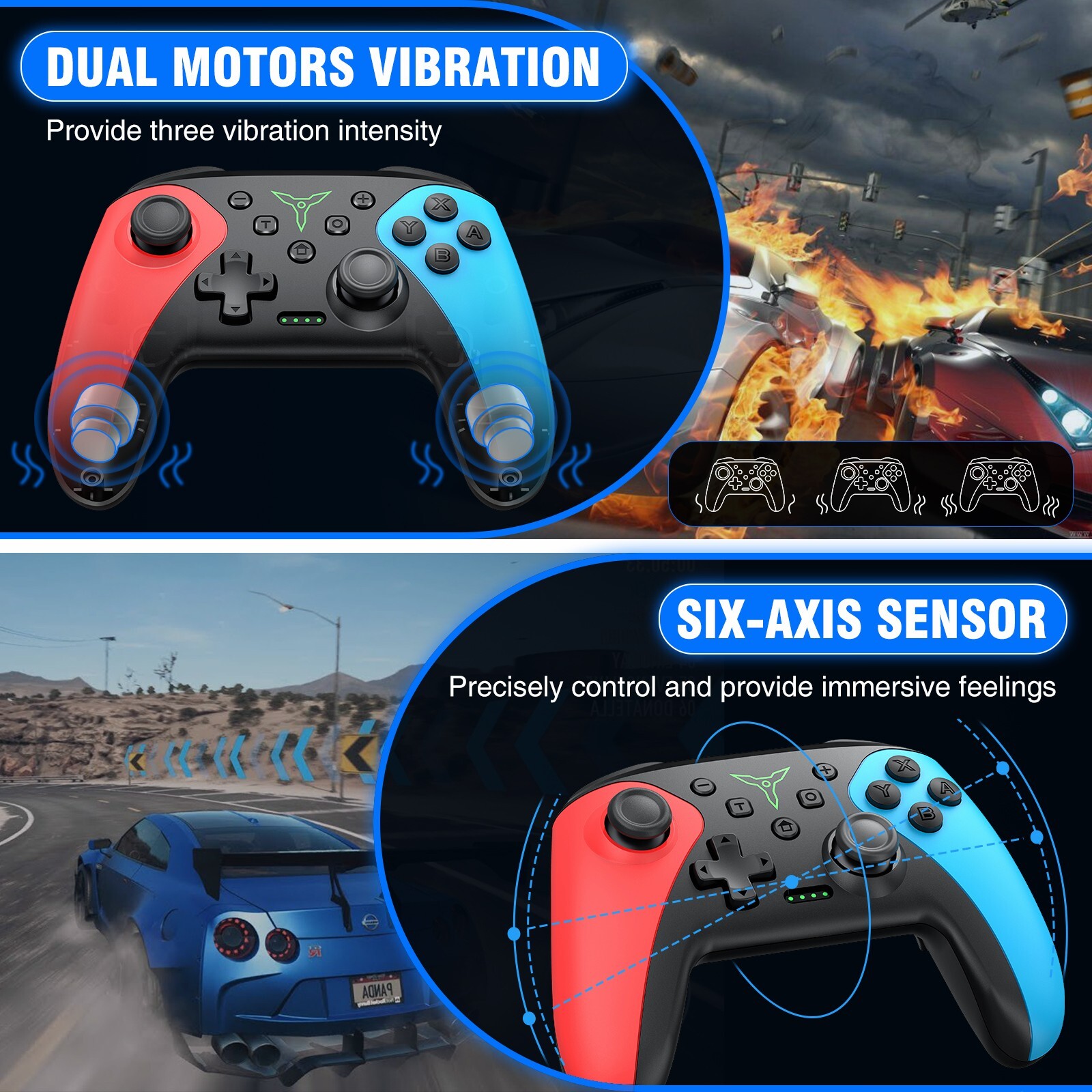 For Nintendo Switch Wireless Pro Controller Gamepad Joypad Joystick Remote Gift