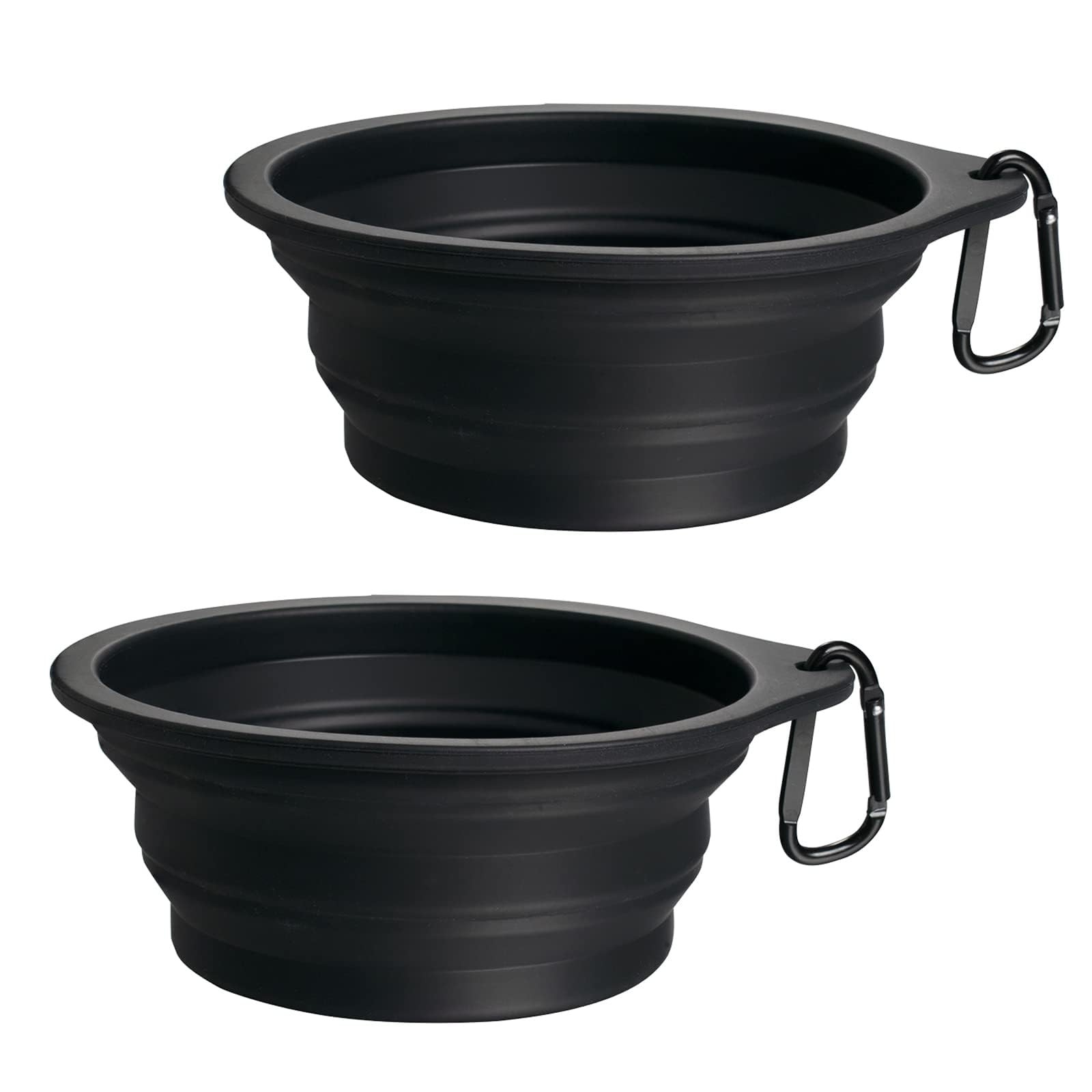 2-Pack Large Silicone Collapsible Dog Bowls, 34oz/1000ml BPA Free Portable Fo...