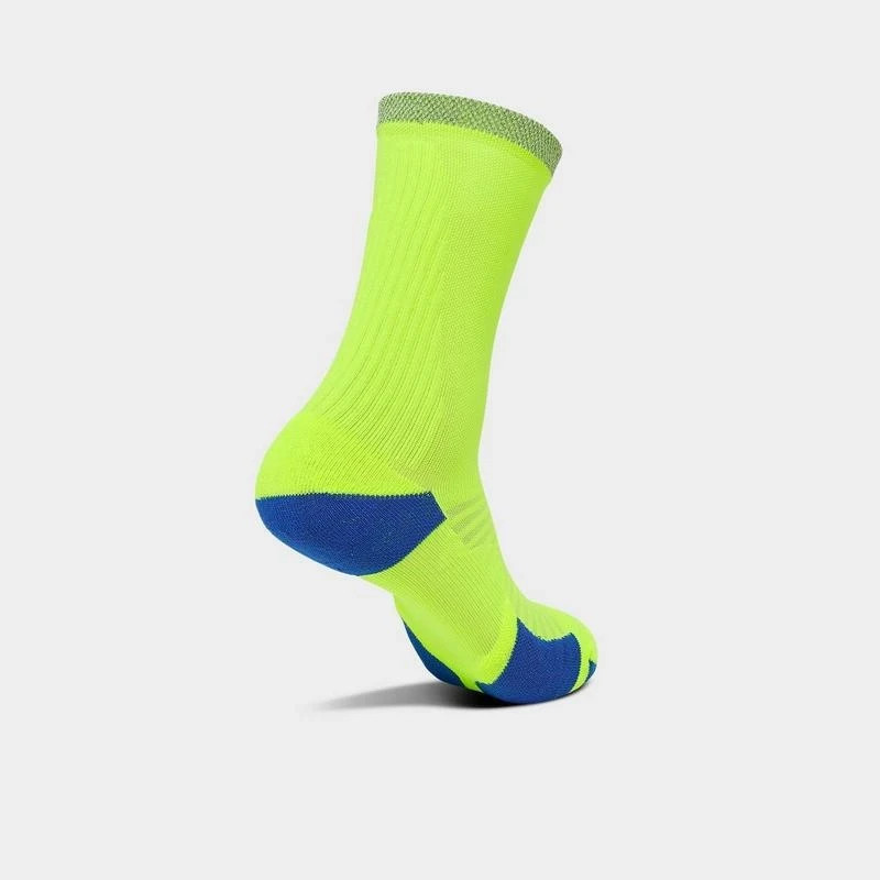 Nike Spark Running Cushioned Crew Socks Men Size 10 - 11.5 Volt Green CU7200 703